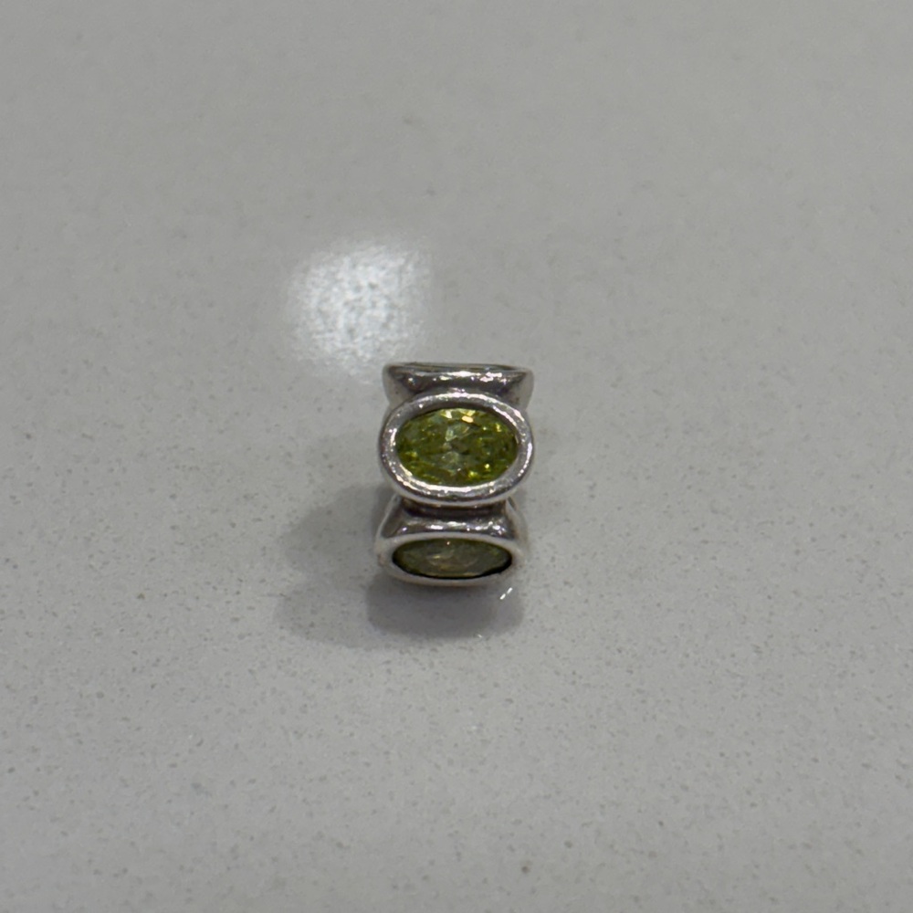 Pandora Green Oval CZ Charm Retired